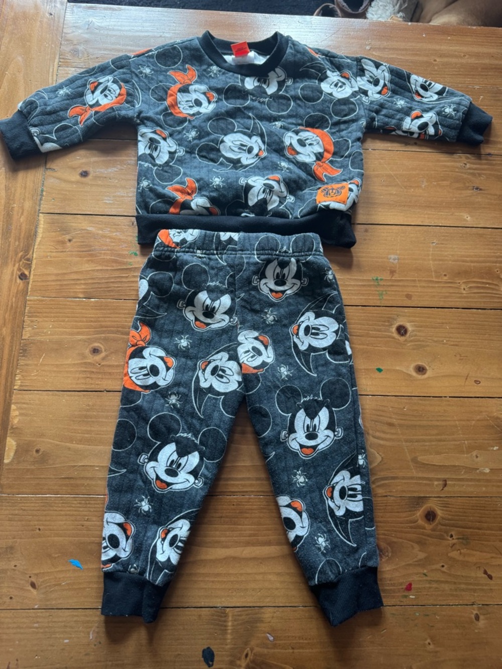 Disney Toddler Sweat Set - Black & Orange Accents